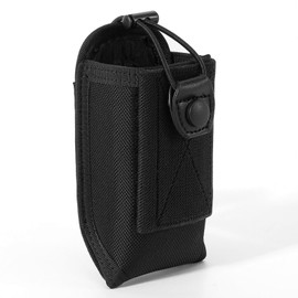 TACNEX Universal Radio Holster Tactical Radio Holder Elastic Walkie Talkies Pouch Two Ways Radio Nylon Case w/MOLLE Strap Duty Belt Clip for Police Leo Security Firefighter Rescue EMS EMT Military C