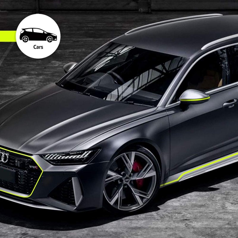 4R Quattroerre.it 10502 Trim Stripes Adhesive Strips for Cars, Neon