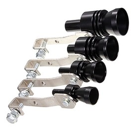 MOMOALA Black Exhaust Fake Turbo Whistle Pipe Sound Muffler Blow Off Valve Bov - XL