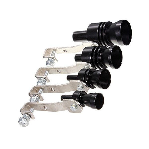 MOMOALA Black Exhaust Fake Turbo Whistle Pipe Sound Muffler Blow