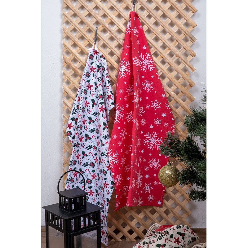 Christmas-Themed Tea Towels for the Kitchen, Set of 2 -