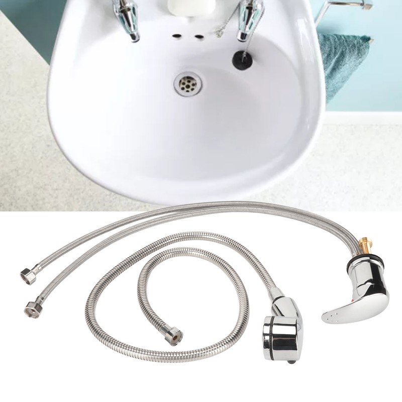 Shampoo Bed Faucet Kit Ceramic Valve Good Sealing Hot Cold