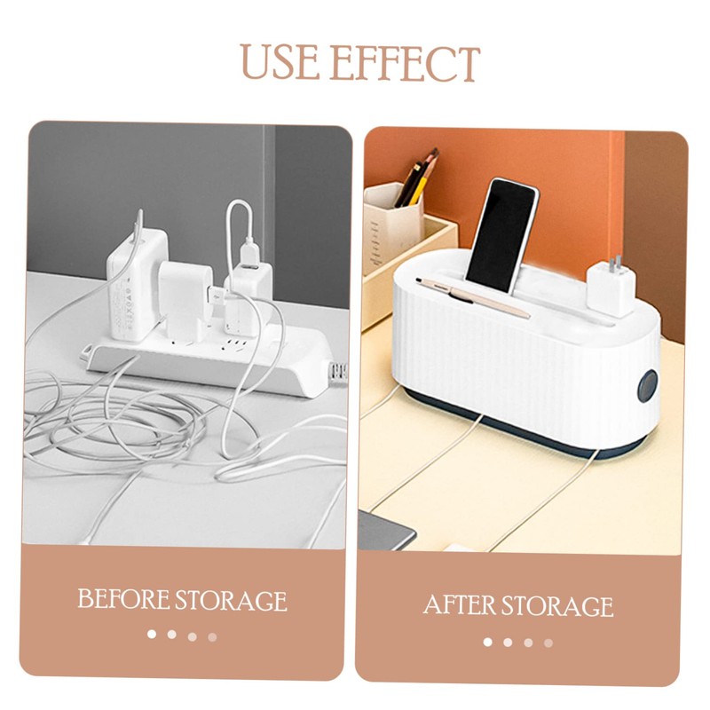 KOMBIUDA Creative Cable Management Box Durable Cord Organizer for Tidy