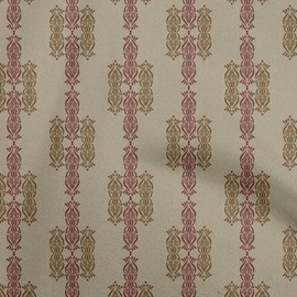 oneOone Velvet Light Brown Fabric Floral Quilting Supplies Print Sewing Fabric by The Yard 58 Inch Wide