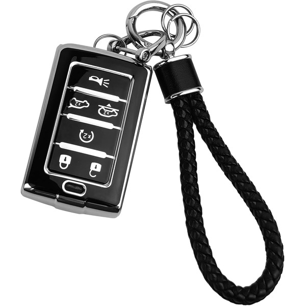 JOYEAR for Jeep Keychain with Key Fob Cover Compatible with