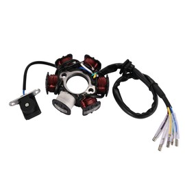 WOOSTAR 6 Coil 5 Wire Ignition Stator Magneto Replacement for GY6 Taotao 50cc 70cc 90cc 110cc 125cc Scooter Moped Go Kart ATV 4 Wheeler Dirt Pit Bike