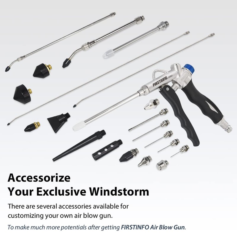 FIRSTINFO A18565EU 2-Way Air Blow Gun with Adjustable Air Flow