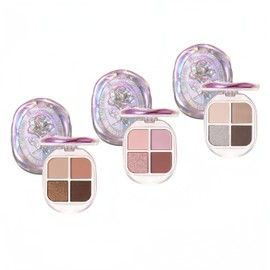 UNYOKE Better Than Eyes 4 Color Mini Palette, 02 Dry Rose, Eye Shadow Palette, Daily Natural Color, Long Lasting, Mixable, Colorful, Velvet Texture, Matte&Shimer, High Pigment-03# Earth Color Gray