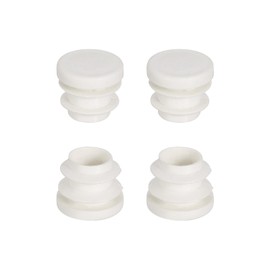 sourcing map 5/8"(16mm) Round Plastic Plug, 4 Pcs White Pipe Tubing End Cap Plastic Plug Cap Insert Glide Insert for Metal Tubing Fence Table Chairs Furniture