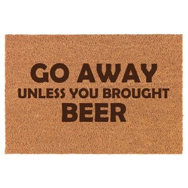Daylor Coir Entry Doormat Door Mat Funny Go Away Unless You Brought Beer
