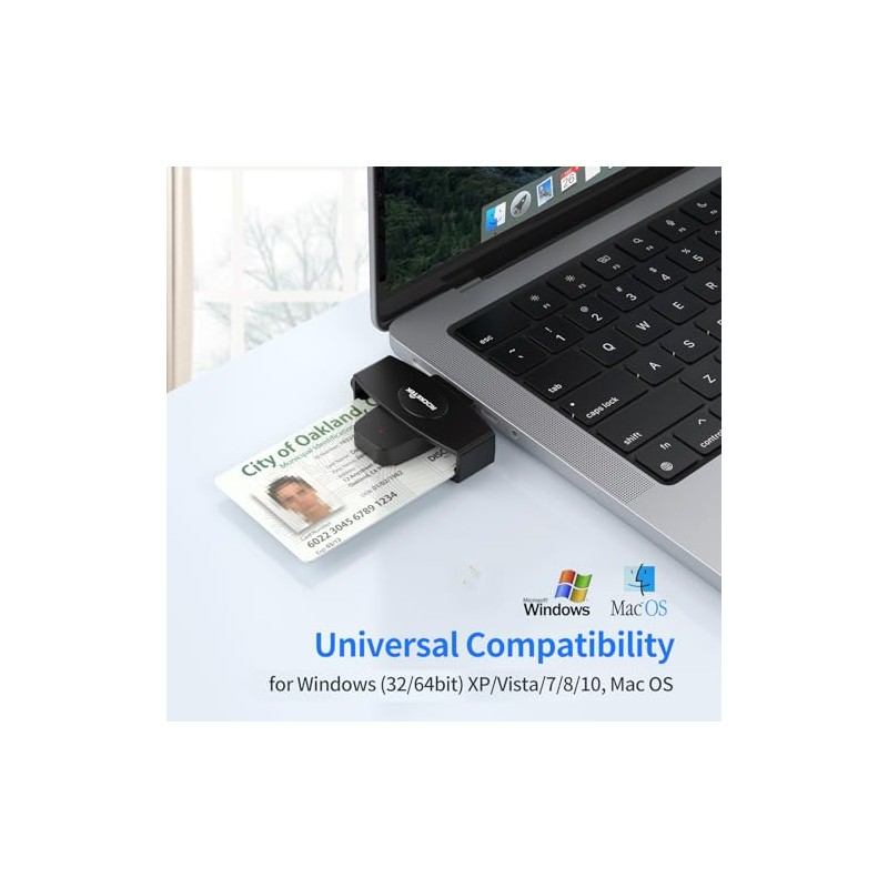 USB C DOD - Lector de tarjetas inteligentes CAC de
