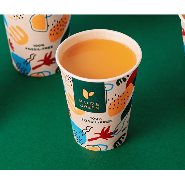 PG EcoAmour Organic Paper Cups 300 ml 12 oz Coffee