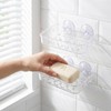 lMengjbang 2Pcs Suction Cup Soap Dish Holder Acrylic Shower Soap