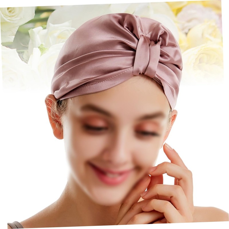Beavorty Silk Hair Drying Cap Soft Comfortable Bath Cap Fast