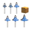 Akylin 6Pcs Round Over Router Bits 1/4 Inch Shank, Roundover