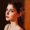 Golden Fairy Elf Ear Cuff - Handmade Flower Single Left