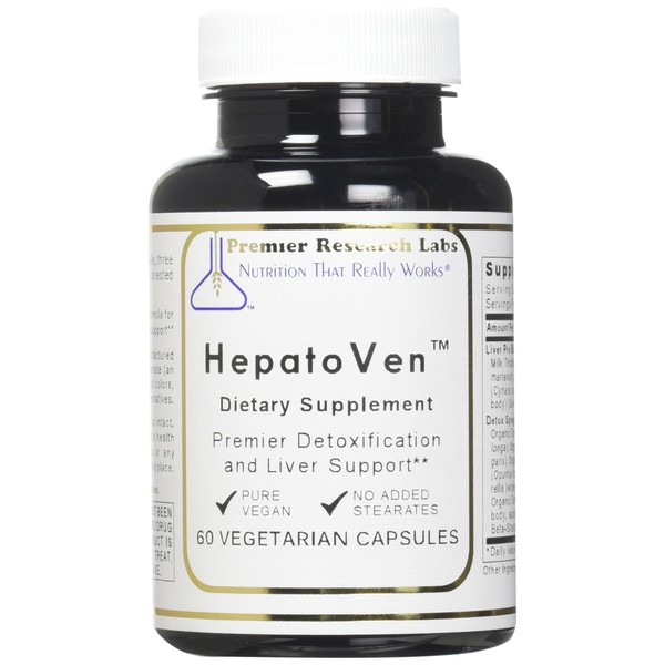 HepatoVen TM, 60 Capsules, Vegan Product - Premier Detoxification and