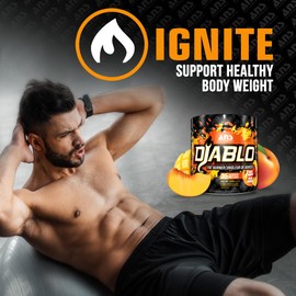 ANS PERFORMANCE ANS Performance Diablo (35 Servings, 4.9 oz) - Energy Powder for Elevated Strength & Stamina - With Added Kinetq, Garcinia, L Carnitine - Thermogenic Formula - Delicious Flavours (Peach Mango)