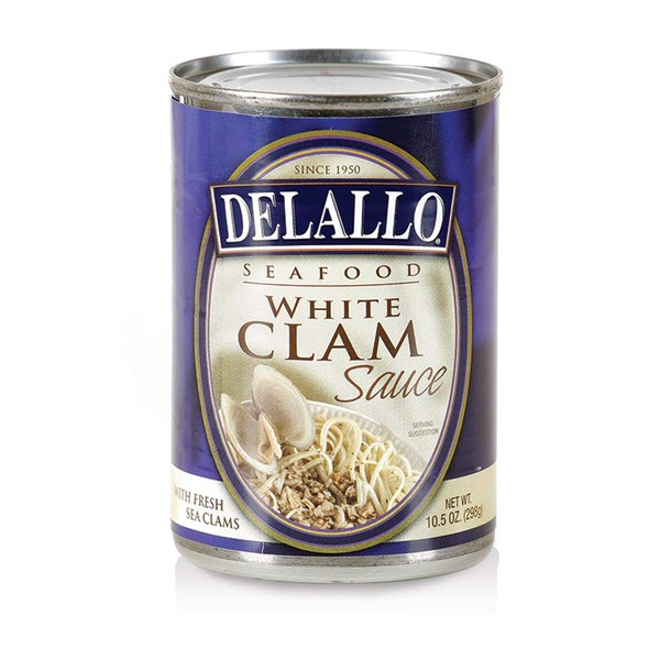 DeLallo White Clam Sauce, Italian-Style, 10.5oz Can, 12-Pack