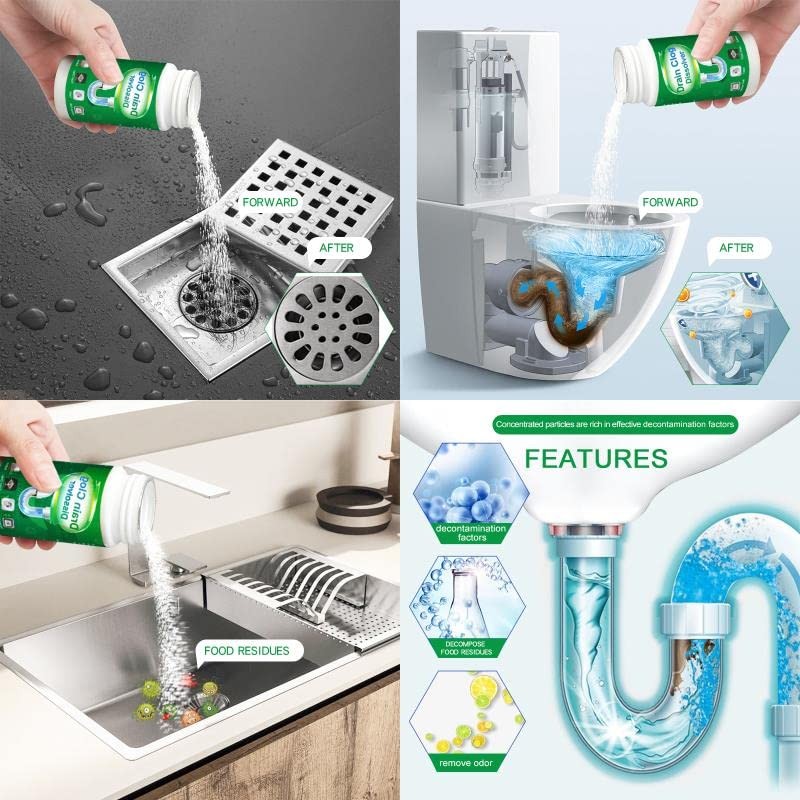 2pcs Pipe Dredge, Bubble Bombs Drain Cleaner, Powerful Sink and