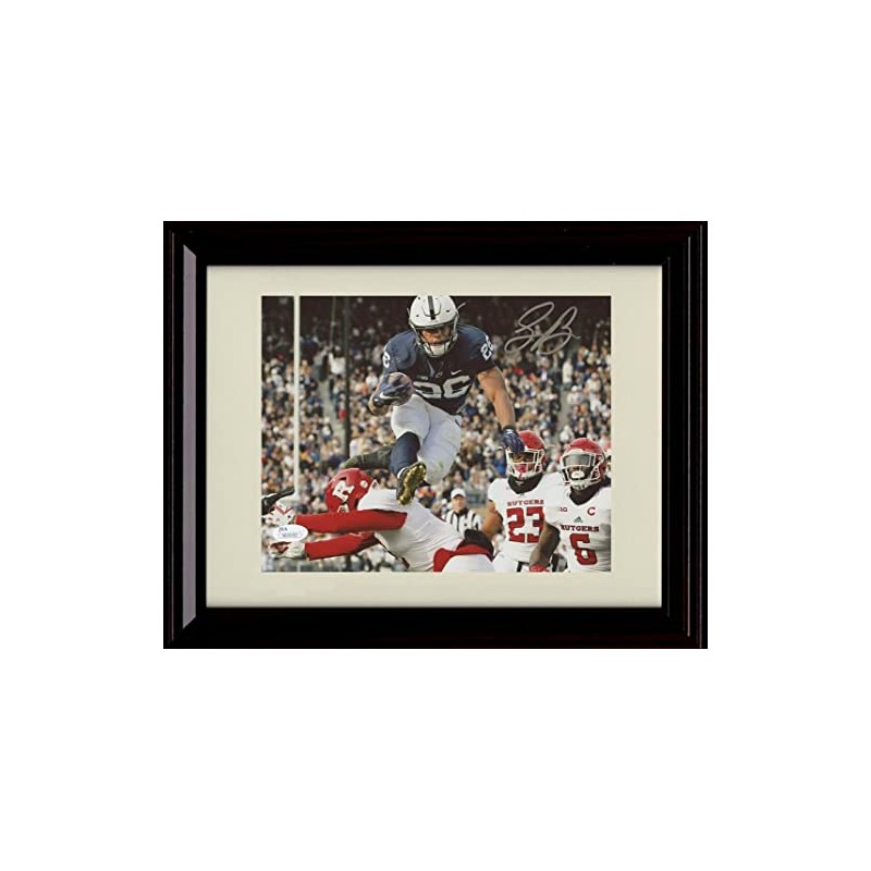 Saquon Barkley Autograph Promo Print - Penn State Football- Jumping