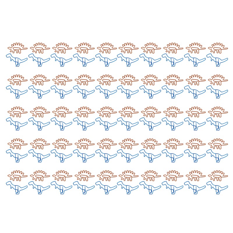 100Pcs Paper Clips Unique Dinosaur Shape Lightweight Portable Electroplating Process