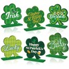 6Pcs St Patricks Day Decorations Table Wooden Centerpiece Happy St.