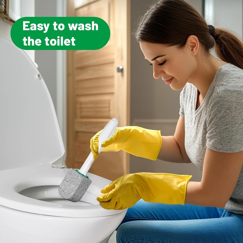 Pumice Stone Toilet Bowl Cleaner,Bathroom Cleaner Brush Toilet Wand Refills