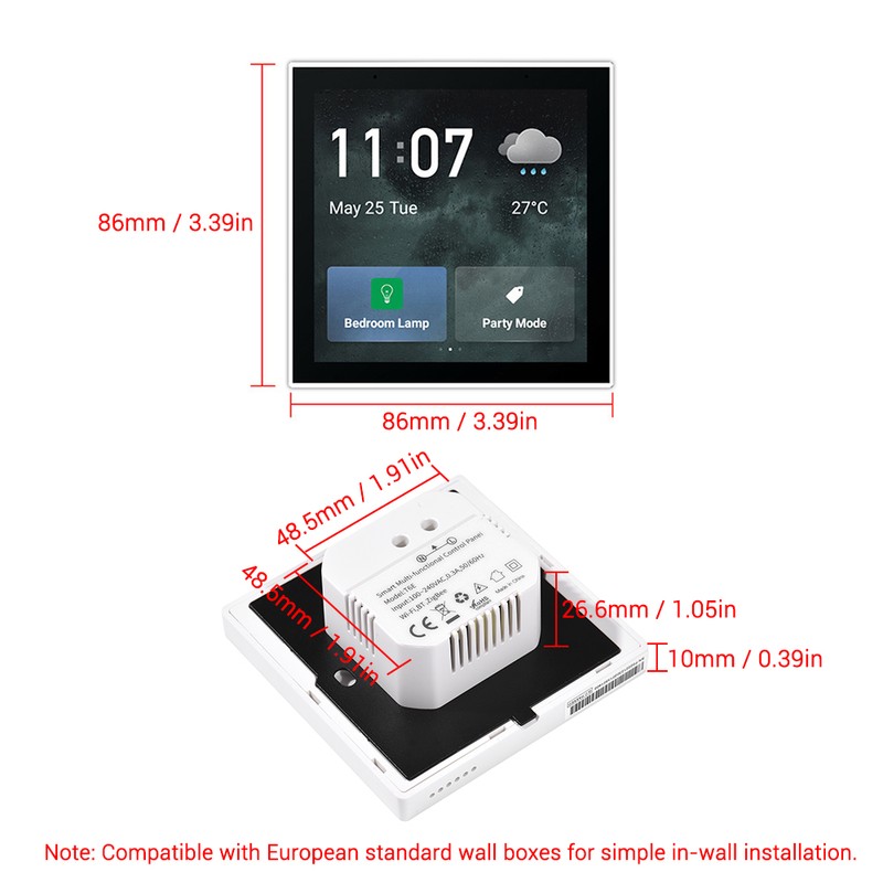 Smart Home Control Panel Multi-functional WiFi Smart Scene Wall Switch