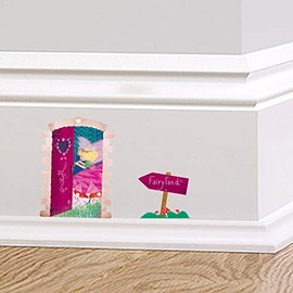 60 Second Makeover Limited Full Colour Fairyland Door Fairy Pixie Skirting Board Sticker Decal Girls Bedroom D?cor