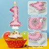 JonesLi JonesLi 1th Birthday CandlesGlitter Butterfly Cake Toppers Pink Sequins
