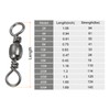 PATIKIL Fishing Barrel Swivel, 30Pcs 55lb Carbon Steel Solid Ring
