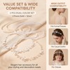 2 Pcs White Flowers Pearls Bridal Headband for Wedding