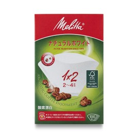 Melitta Paper Filter, 100 pieces, White, PA1x2G