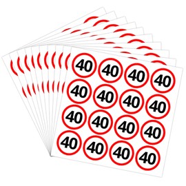 40th Birthday Stickers, Pack of 160 Traffic Sign 40th Birthday Decoration Stickers, Decoration 40th Birthday Man Woman, Birthday Stickers 40th Birthday Decoration, 40th Birthday Stickers for 40s