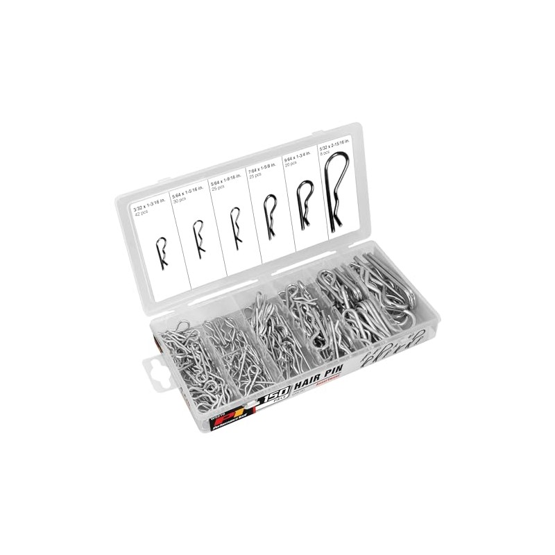 Performance Tool W5210 Hair Pin Assortment Kit, 150 Piece |