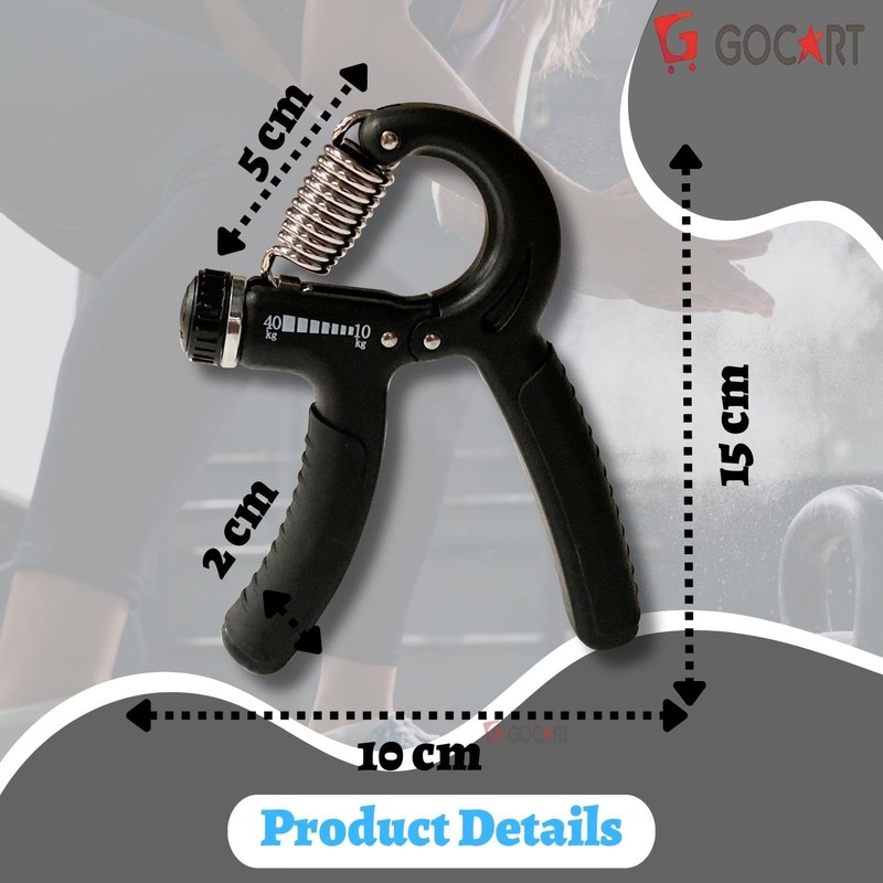 GOCART WITH G LOGO Hand Grips Strengthener, Adjustable Resistance 22-88