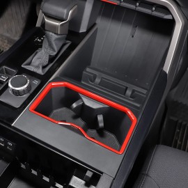 CSKT2022 Fits Toyota Tundra SR5 2022-2025 Center Console Red Cup Holder Trim Frame Cover