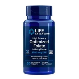 Life Extension Folato Alta Potencia - 30 Vegcaps - Sin sabor                                                                                          