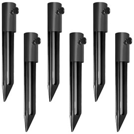 6 PCS Outdoor Light Stakes for Tiki Torch Stand, Ground Stakes for Torch Lamps, 10.75‘’ Metal Stakes for Solar Lights Metal Ground Spike Replacement Stakes