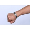 Rockyu Men's Men’s Bracelet, Titanium, Silver, Plated, Masonic Engraving, Magnetic,