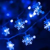 DomeStar Snowflake String Lights, 10ft 20LED String Lights Blue Snowflake