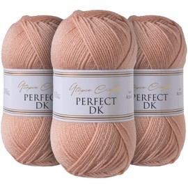 Utopia Crafts DK Double Knitting Yarn 3X 100g (Powder Pink)