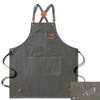 Ofrdncy Canvas Apron - WaterProof, Adjustable, 3 Pockets - Men