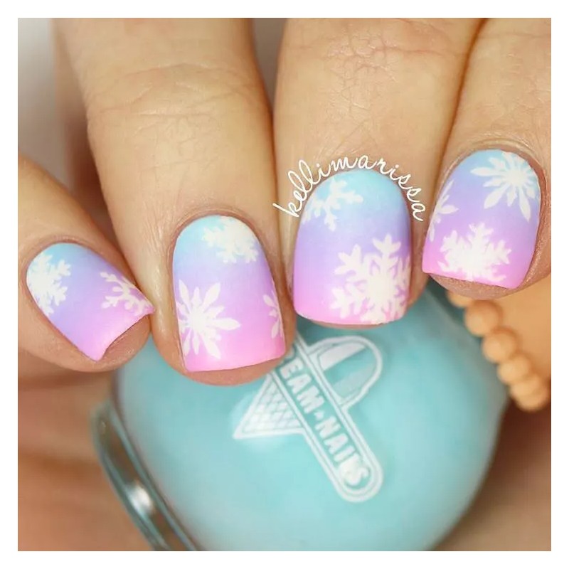 Whats Up Nails Silver Jolly Snowflakes Stencils for Nails, Christmas