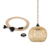 EcoGehen Vintage Pendant Lamp with Plug - Boho Lamp Pendant