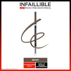 L'Oréal Paris Brow Artist Skinny Definer 109 Ebony Extra Fine Eyebrow Pencil with Brush for Precise Brow Filling and Defining - Pack of 1