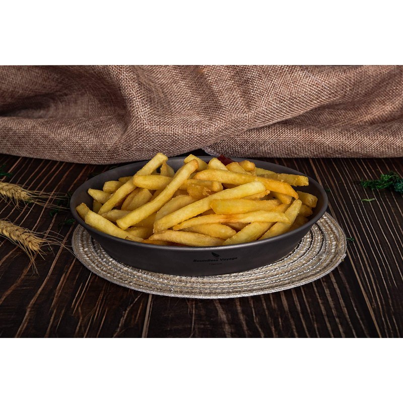 Boundless Voyage Ultralight Titanium Dish with Carry Bag Outdoor Camping