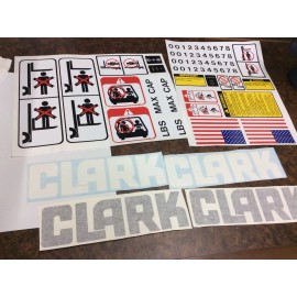 Clark forklift decal kit with safety decals.