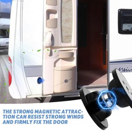 mizikuu 2 Stück RV Magnet Türhalter Außen, Magnetischer Wohnmobil Türfeststeller Kieselgel Magnetische Türfang Türverriegelung Türstopper für Camper, Wohnmobile, Bootsfächer, Anhänger